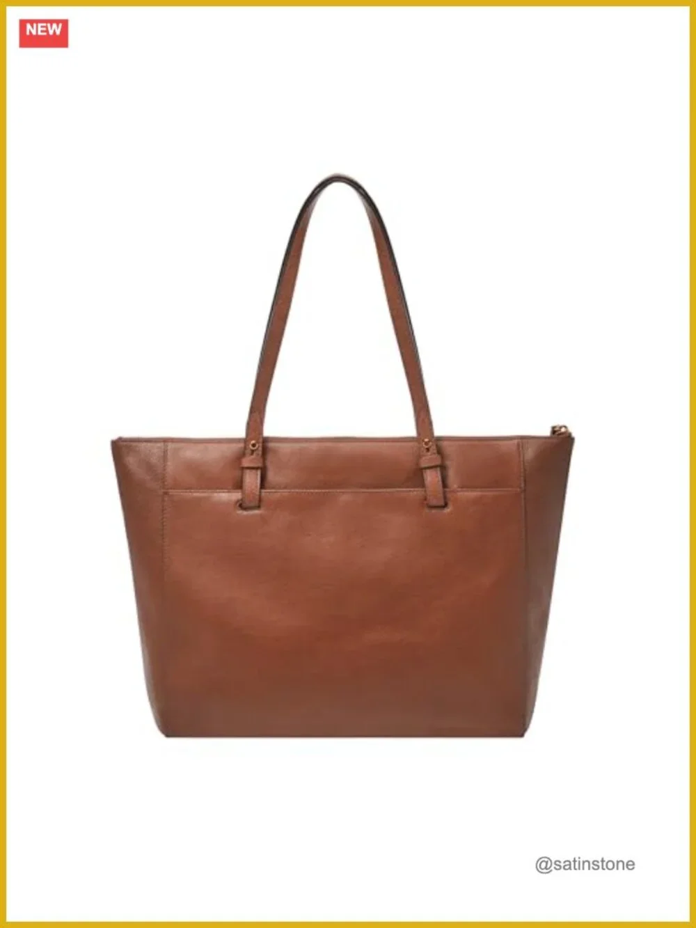 Fossil Rachel Tote Bag LiteHide Leather Laptop Handbag Satchel